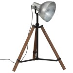 vidaXL Lampă de podea 25 W, argintiu vintage, 75x75x90-150 cm, E27 vidaXL Lampă de podea 25 W, argintiu vintage, 75x75x90-150 cm, E27