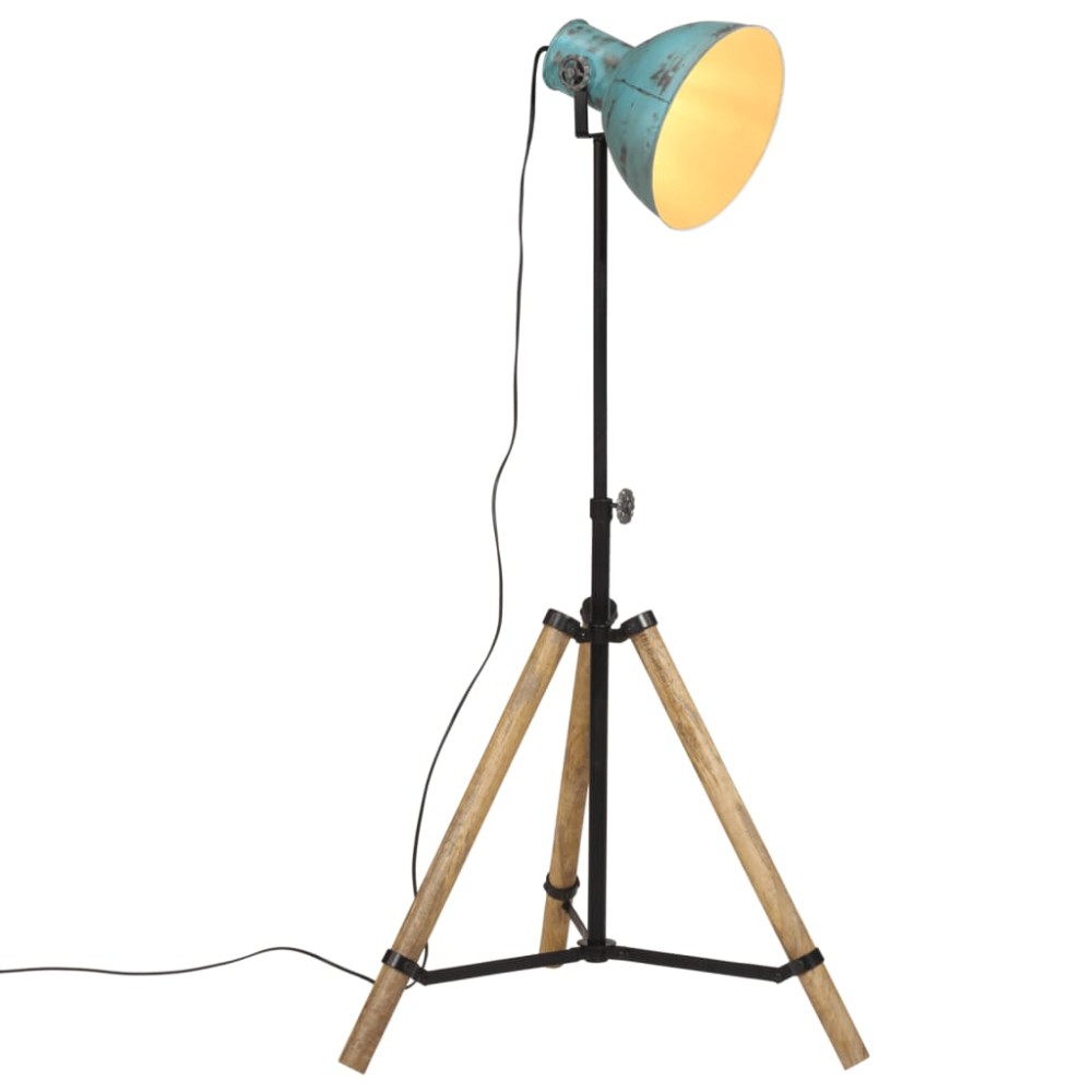 vidaXL Lampă de podea, 25 W, albastru uzat, 75x75x90-150 cm, E27