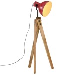 vidaXL Lampă de podea, 25 W, roșu uzat, 45x45x120 cm, E27 vidaXL Lampă de podea, 25 W, roșu uzat, 45x45x120 cm, E27