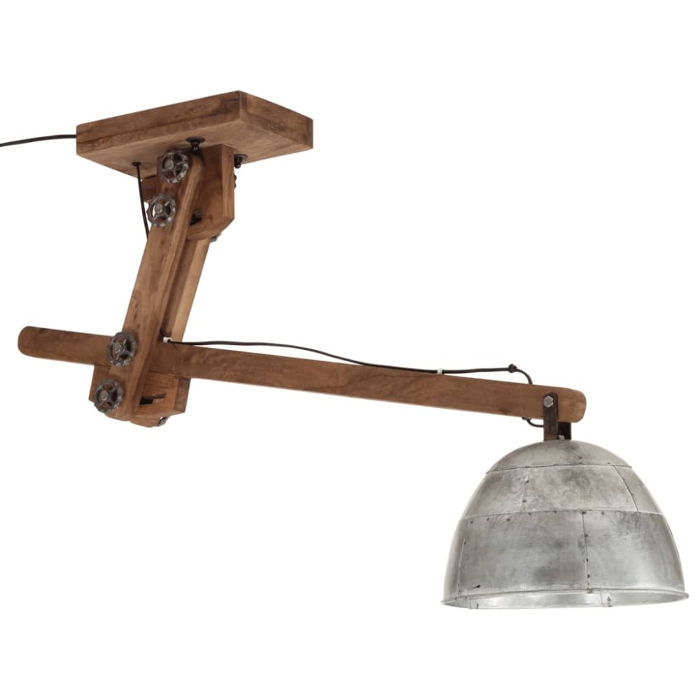 vidaXL Lampă de tavan 25 W, argintiu vintage, 105x30x65-108 cm, E27