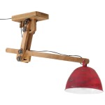 vidaXL Lampă de tavan 25 W, roșu uzat, 105x30x65-108 cm, E27 vidaXL Lampă de tavan 25 W, roșu uzat, 105x30x65-108 cm, E27