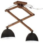 vidaXL Lampă de tavan 25 W, negru, 29x18x85 cm, E27 vidaXL Lampă de tavan 25 W, negru, 29x18x85 cm, E27