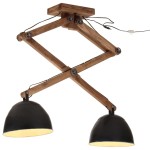vidaXL Lampă de tavan 25 W, negru, 29x18x85 cm, E27 vidaXL Lampă de tavan 25 W, negru, 29x18x85 cm, E27