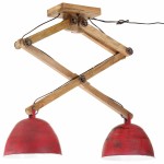 vidaXL Lampă de tavan 25 W, roșu uzat, 29x18x85 cm, E27 vidaXL Lampă de tavan 25 W, roșu uzat, 29x18x85 cm, E27