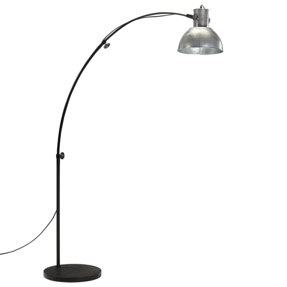vidaXL Lampă de podea 25 W, argintiu vintage, 150 cm, E27