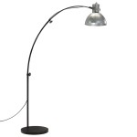 vidaXL Lampă de podea 25 W, argintiu vintage, 150 cm, E27 vidaXL Lampă de podea 25 W, argintiu vintage, 150 cm, E27