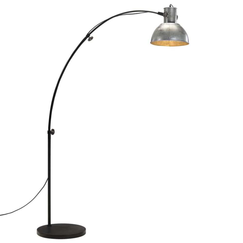 vidaXL Lampă de podea 25 W, argintiu vintage, 150 cm, E27