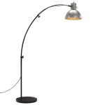 vidaXL Lampă de podea 25 W, argintiu vintage, 150 cm, E27 vidaXL Lampă de podea 25 W, argintiu vintage, 150 cm, E27