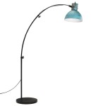 vidaXL Lampă de podea, 25 W, albastru uzat, 150 cm, E27 vidaXL Lampă de podea, 25 W, albastru uzat, 150 cm, E27