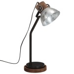 vidaXL Lampă de birou 25 W, argintiu vintage, 18x18x60 cm, E27 vidaXL Lampă de birou 25 W, argintiu vintage, 18x18x60 cm, E27