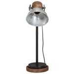 vidaXL Lampă de birou 25 W, argintiu vintage, 18x18x60 cm, E27 vidaXL Lampă de birou 25 W, argintiu vintage, 18x18x60 cm, E27