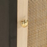 vidaXL Noptieră, neagră, 40x30x50 cm, lemn masiv de mango și fier