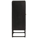vidaXL Dulap, negru, 55x30x76 cm, lemn masiv de mango și fier vidaXL Dulap, negru, 55x30x76 cm, lemn masiv de mango și fier