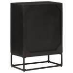 vidaXL Dulap, negru, 55x30x76 cm, lemn masiv de mango și fier vidaXL Dulap, negru, 55x30x76 cm, lemn masiv de mango și fier