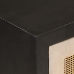 vidaXL Dulap, negru, 55x30x76 cm, lemn masiv de mango și fier vidaXL Dulap, negru, 55x30x76 cm, lemn masiv de mango și fier