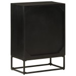 vidaXL Servantă, negru, 55x30x76 cm, lemn masiv de mango și fier vidaXL Servantă, negru, 55x30x76 cm, lemn masiv de mango și fier