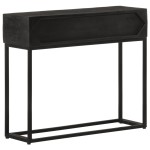 vidaXL Masă consolă, 90x30x76 cm, lemn masiv de mango și fier vidaXL Masă consolă, 90x30x76 cm, lemn masiv de mango și fier