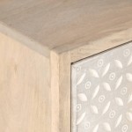 vidaXL Noptieră, neagră, 40x30x50 cm, lemn masiv de mango și fier