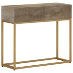 vidaXL Masă consolă, 90x30x76 cm, lemn masiv de mango și fier vidaXL Masă consolă, 90x30x76 cm, lemn masiv de mango și fier