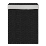 vidaXL Coș de rufe cu capac, negru, 46x33x60 cm, poliratan vidaXL Coș de rufe cu capac, negru, 46x33x60 cm, poliratan