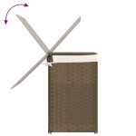 vidaXL Coș de rufe cu 2 secțiuni, 53x35x57 cm, poliratan vidaXL Coș de rufe cu 2 secțiuni, 53x35x57 cm, poliratan