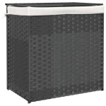 vidaXL Coș de rufe cu 2 secțiuni, gri, 53x35x57 cm, poliratan vidaXL Coș de rufe cu 2 secțiuni, gri, 53x35x57 cm, poliratan