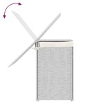 vidaXL Coș de rufe cu 2 secțiuni, alb, 53x35x57 cm, poliratan vidaXL Coș de rufe cu 2 secțiuni, alb, 53x35x57 cm, poliratan