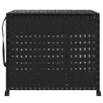 vidaXL Coș de rufe cu roți, negru, 66x35x60 cm, ratan vidaXL Coș de rufe cu roți, negru, 66x35x60 cm, ratan