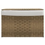 vidaXL Coș de rufe cu capac, 55,5x35x34 cm, poliratan vidaXL Coș de rufe cu capac, 55,5x35x34 cm, poliratan