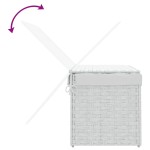 vidaXL Coș de rufe cu capac, alb, 55,5x35x34 cm, poliratan vidaXL Coș de rufe cu capac, alb, 55,5x35x34 cm, poliratan