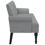 vidaXL Bancă cu spătar, gri deschis, 120x62x75,5 cm, textil vidaXL Bancă cu spătar, gri deschis, 120x62x75,5 cm, textil
