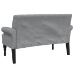 vidaXL Bancă cu spătar, gri deschis, 120x62x75,5 cm, textil vidaXL Bancă cu spătar, gri deschis, 120x62x75,5 cm, textil