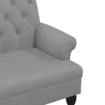 vidaXL Bancă cu spătar, gri deschis, 120x62x75,5 cm, textil vidaXL Bancă cu spătar, gri deschis, 120x62x75,5 cm, textil