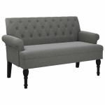 vidaXL Bancă cu spătar, gri închis, 120x62x75,5 cm, material textil vidaXL Bancă cu spătar, gri închis, 120x62x75,5 cm, material textil