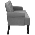 vidaXL Bancă cu spătar, gri închis, 120x62x75,5 cm, material textil vidaXL Bancă cu spătar, gri închis, 120x62x75,5 cm, material textil