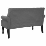 vidaXL Bancă cu spătar, gri închis, 120x62x75,5 cm, material textil vidaXL Bancă cu spătar, gri închis, 120x62x75,5 cm, material textil