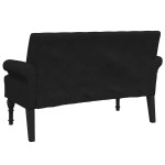 vidaXL Bancă cu spătar, negru, 120x62x75,5 cm, textil