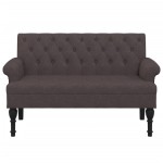 vidaXL Banchetă cu spătar, maro închis, 120x62x75,5 cm, textil vidaXL Banchetă cu spătar, maro închis, 120x62x75,5 cm, textil