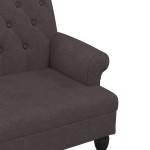 vidaXL Banchetă cu spătar, maro închis, 120x62x75,5 cm, textil vidaXL Banchetă cu spătar, maro închis, 120x62x75,5 cm, textil