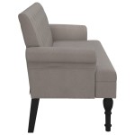 vidaXL Bancă cu spătar, gri taupe, 120x62x75,5 cm, textil vidaXL Bancă cu spătar, gri taupe, 120x62x75,5 cm, textil