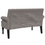 vidaXL Bancă cu spătar, gri taupe, 120x62x75,5 cm, textil vidaXL Bancă cu spătar, gri taupe, 120x62x75,5 cm, textil