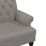 vidaXL Bancă cu spătar, gri taupe, 120x62x75,5 cm, textil vidaXL Bancă cu spătar, gri taupe, 120x62x75,5 cm, textil