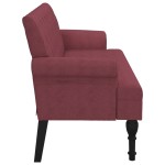 vidaXL Bancă cu spătar, roșu vin, 120x62x75,5 cm, textil