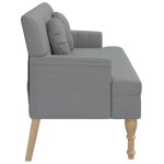 vidaXL Banchetă cu perne, gri deschis, 113x64,5x75,5 cm, textil vidaXL Banchetă cu perne, gri deschis, 113x64,5x75,5 cm, textil