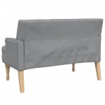 vidaXL Banchetă cu perne, gri deschis, 113x64,5x75,5 cm, textil vidaXL Banchetă cu perne, gri deschis, 113x64,5x75,5 cm, textil
