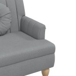 vidaXL Banchetă cu perne, gri deschis, 113x64,5x75,5 cm, textil vidaXL Banchetă cu perne, gri deschis, 113x64,5x75,5 cm, textil