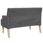 vidaXL Banchetă cu perne, gri închis, 113x64,5x75,5 cm, textil vidaXL Banchetă cu perne, gri închis, 113x64,5x75,5 cm, textil