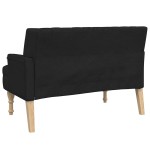 vidaXL Banchetă cu perne, negru, 113x64,5x75,5 cm, textil vidaXL Banchetă cu perne, negru, 113x64,5x75,5 cm, textil