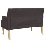 vidaXL Banchetă cu perne, maro închis, 113x64,5x75,5 cm, textil vidaXL Banchetă cu perne, maro închis, 113x64,5x75,5 cm, textil
