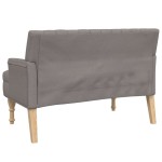vidaXL Banchetă cu perne, gri taupe, 113x64,5x75,5 cm, textil vidaXL Banchetă cu perne, gri taupe, 113x64,5x75,5 cm, textil
